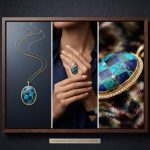 The Azure Mosaic Collection - Gold and Inlay zircon Pendant